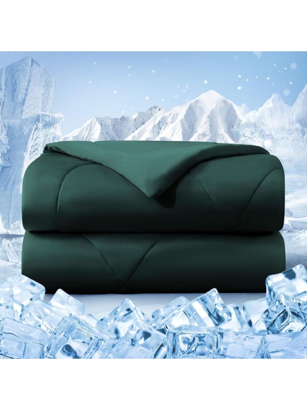 Cooling King Size Comforter - Double-Sided Quilted Blanket for Hot Sleepers